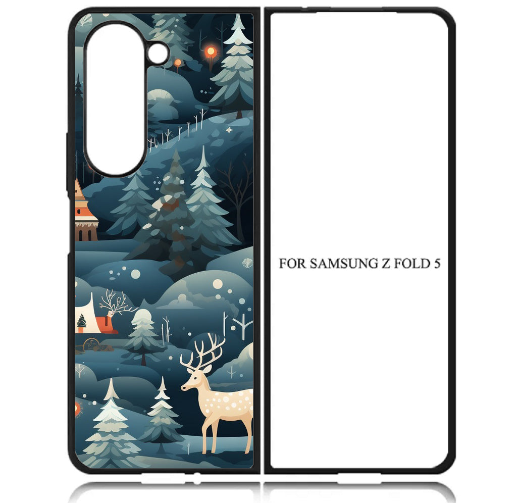 Case For Galaxy Z Fold5 5G High Resolution Custom Design Print - Holiday Oh Deer