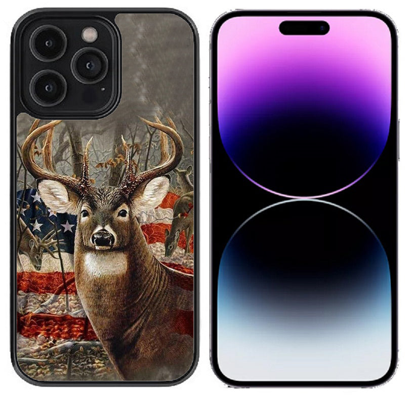 Case For iPhone 13 (6.1"), iPhone 14 (6.1") High Resolution Custom Design Print - Deer America 02