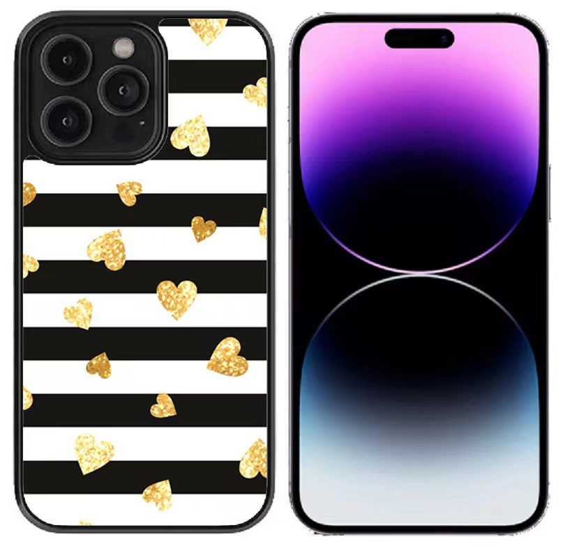 Case For iPhone XR High Resolution Custom Design Print - Chic Hearts