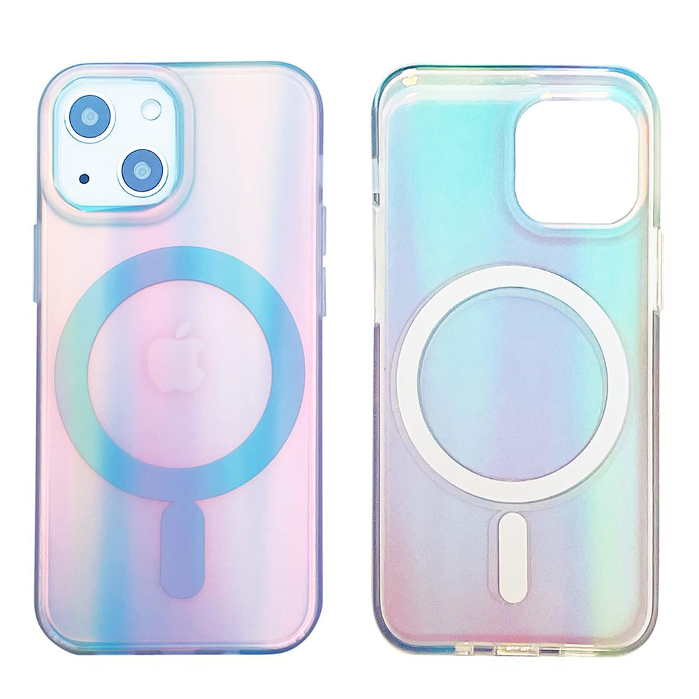 Case For iPhone 15 Plus (6.7") / iPhone 14 Plus (6.7") Mood Series Iridescent Matte High Quality Premium Protective - Matte Clear