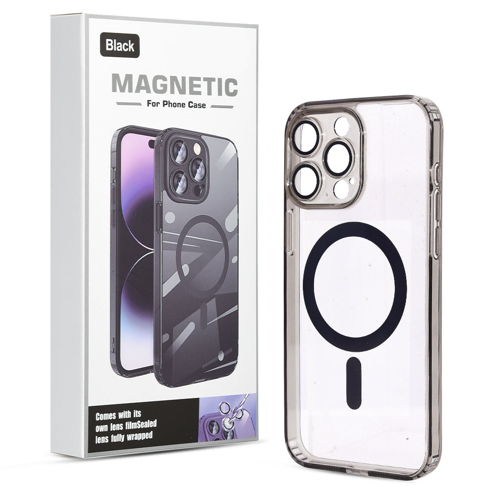 Case For iPhone 15 Pro (6.1") The Everyday Compatible with Magsafe Protective Transparent With Precise Camera Lens Cover Protection And Full Retail Ready Packaging - Black Transparent