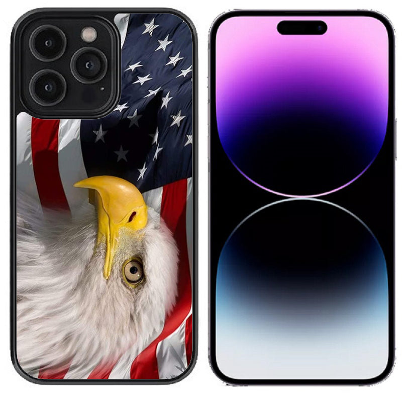 Case For iPhone 14 Plus Custom Print Us Flag - American Eagle