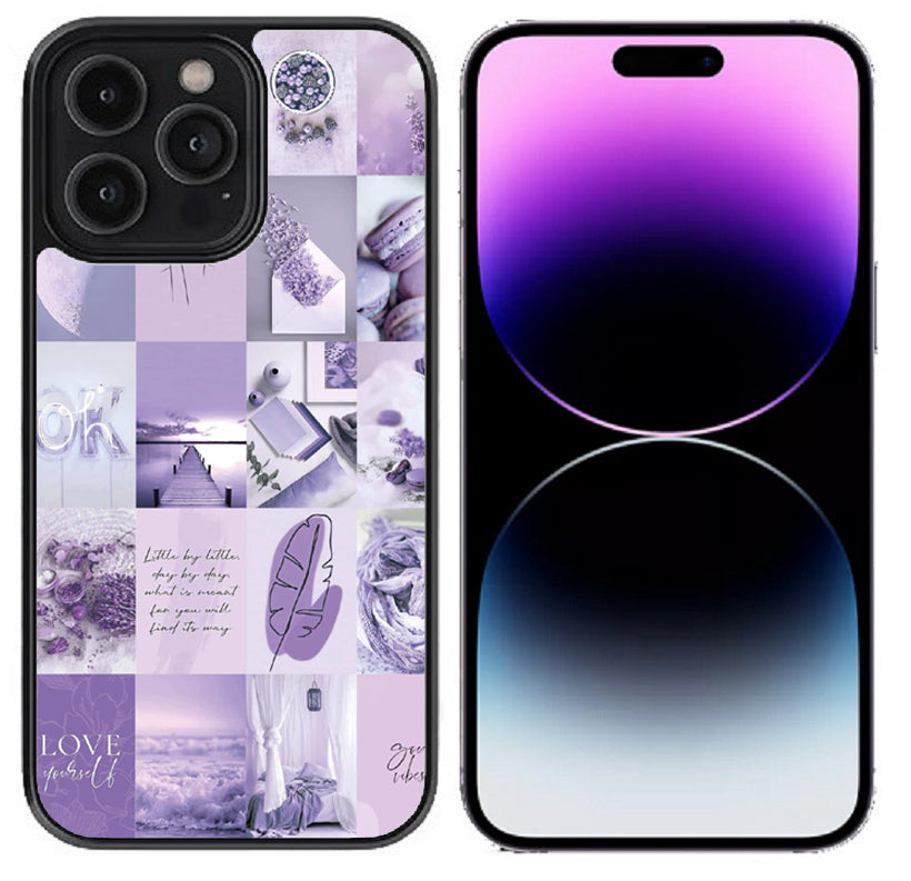 Case For iPhone 15 Pro (6.1") High Resolution Custom Design Print - Purple Love Yourself