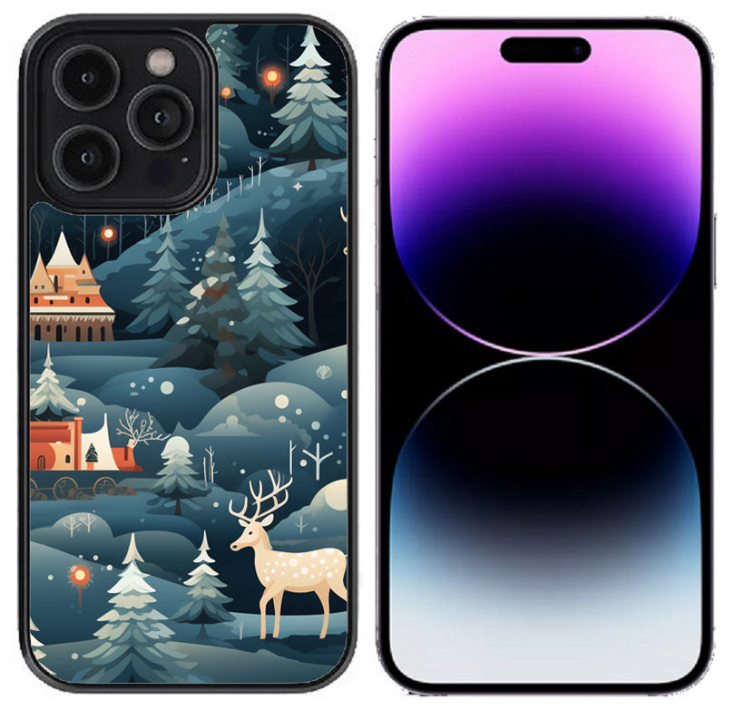 Case For iPhone 13 (6.1"), iPhone 14 (6.1") High Resolution Custom Design Print - Holiday Oh Deer
