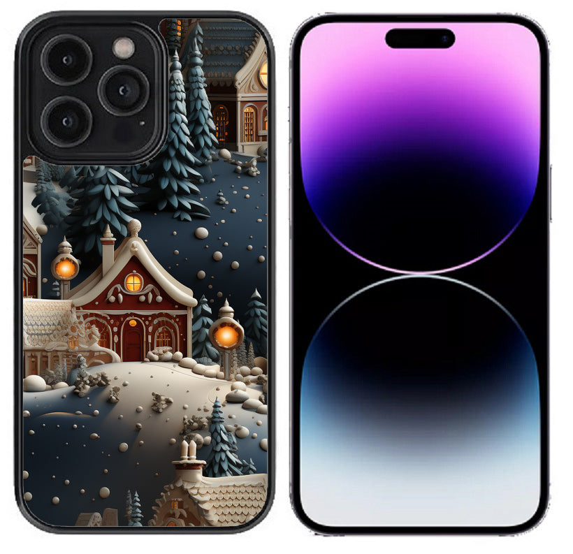 Case For iPhone 14 Pro (6.1") High Resolution Custom Design Print - Snowy Holiday