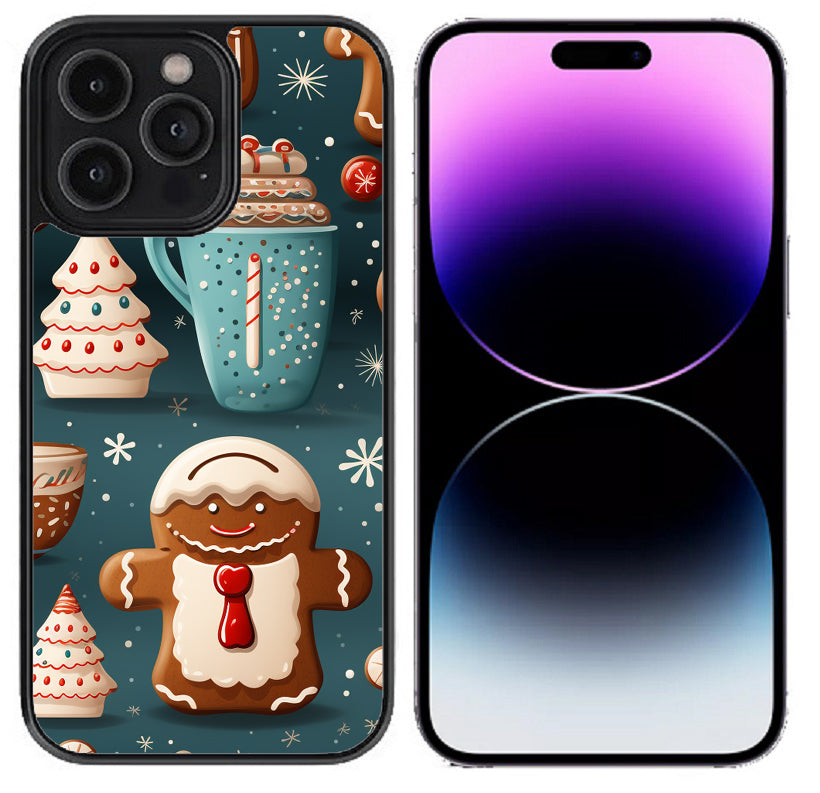 Case For iPhone 13 (6.1"), iPhone 14 (6.1") High Resolution Custom Design Print - Holiday Gingerbread Man