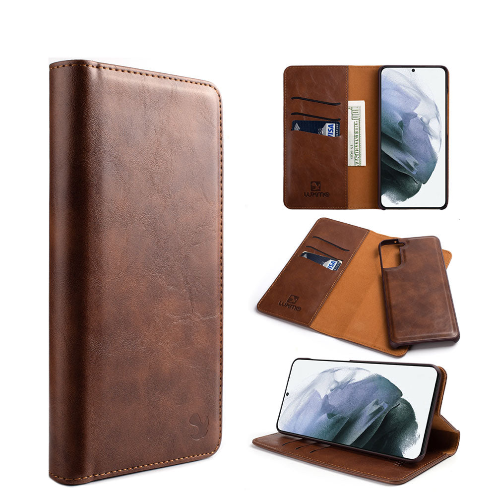 Case For Samsung Galaxy S24 The Luxury Gentleman Series 4 Magnetic Flip Leather Wallet Tpu - Brown