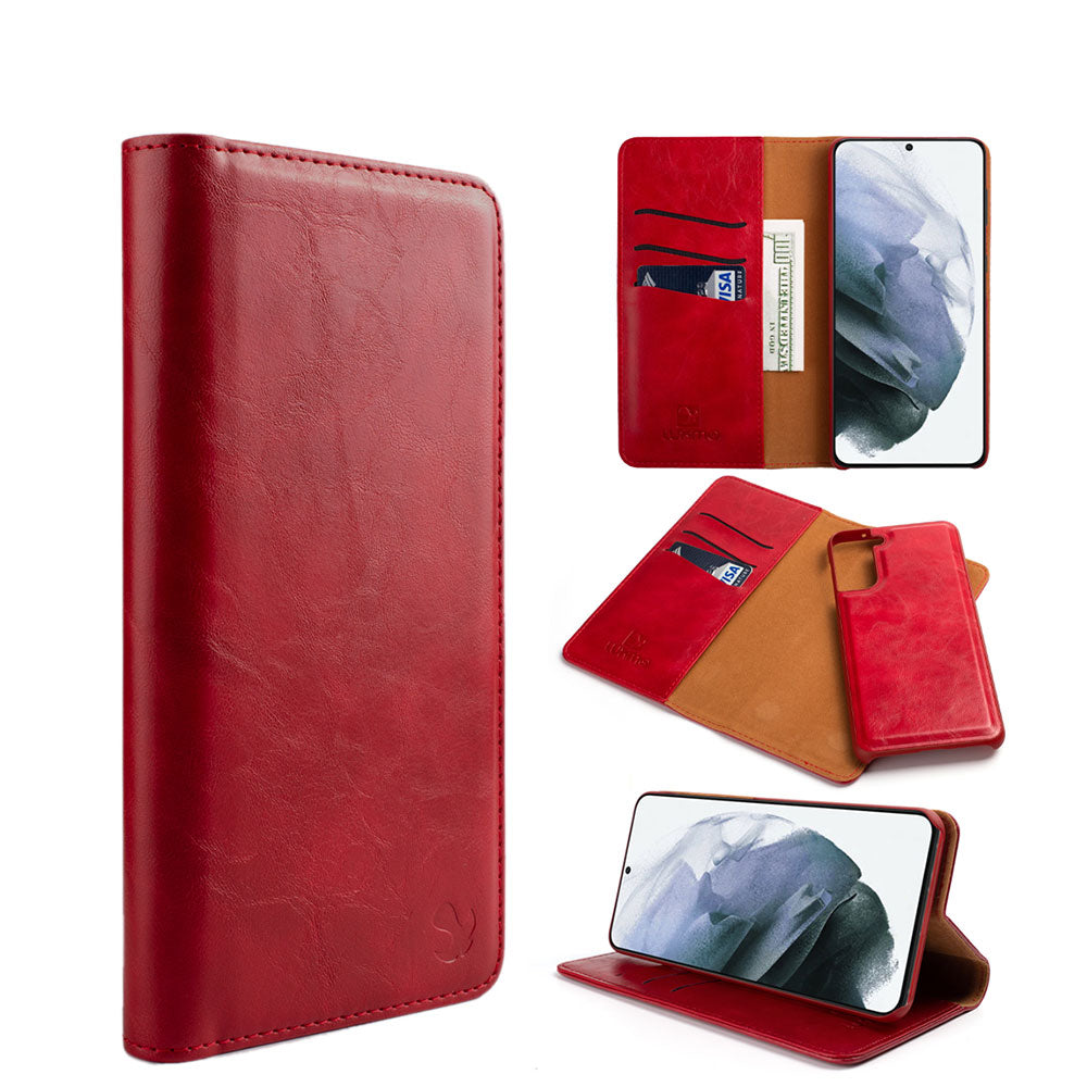 Case For Samsung Galaxy S24 The Luxury Gentleman Series 4 Magnetic Flip Leather Wallet Tpu - Red