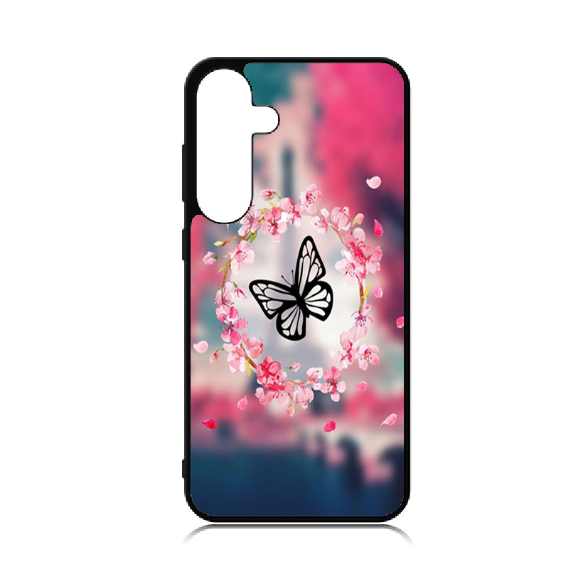 Case For Galaxy S24+ Plus High Resolution Custom Design Print - Butterfly Wreath