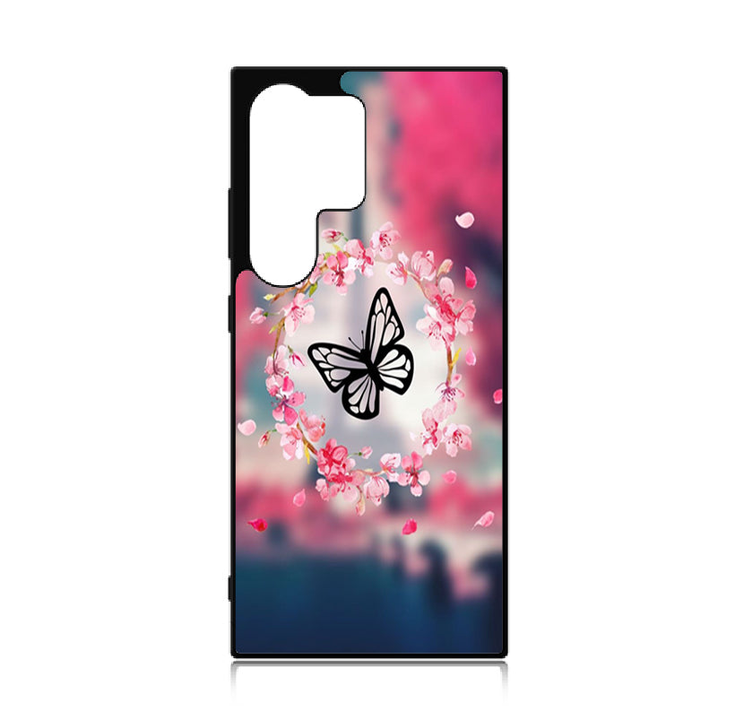 Case For Galaxy S24 Ultra High Resolution Custom Design Print - Butterfly Wreath