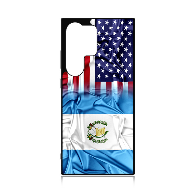Case For Galaxy S24 Ultra High Resolution Custom Design Print - American Guatemala Flag