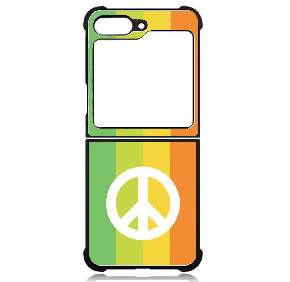 Case For Galaxy Z Flip5 5G High Resolution Custom Design Print - Rainbow Peace