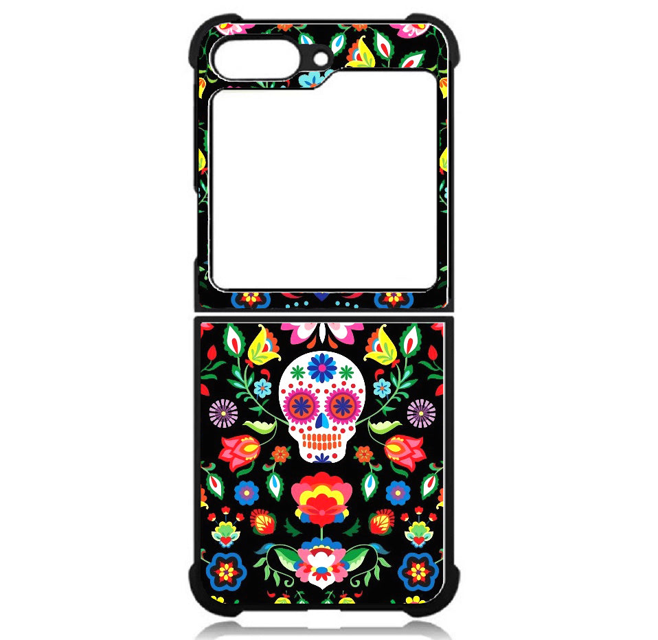 Case For Galaxy Z Flip5 5G High Resolution Custom Design Print - Colorful Skull