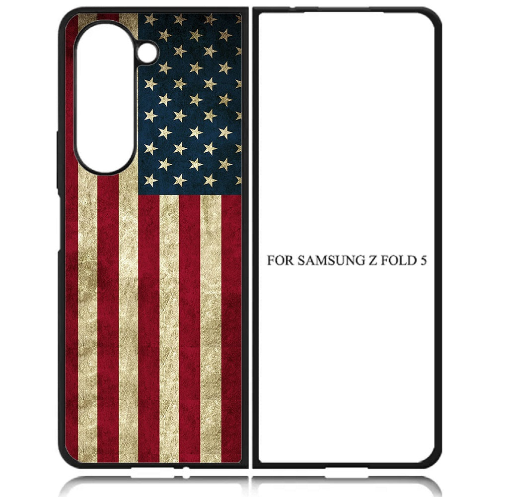 Case For Samsung Galaxy Z Fold 5 Custom Print Us Flag - Patriotic At Heart