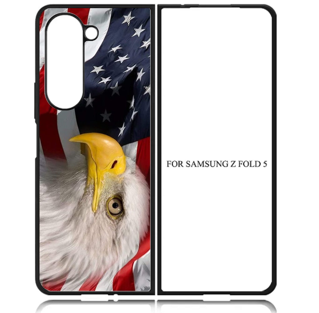 Case For Samsung Galaxy Z Fold 5 Custom Print Us Flag - American Eagle
