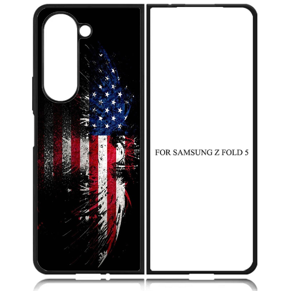 Case For Samsung Galaxy Z Fold 5 Custom Print - American Eagle 2