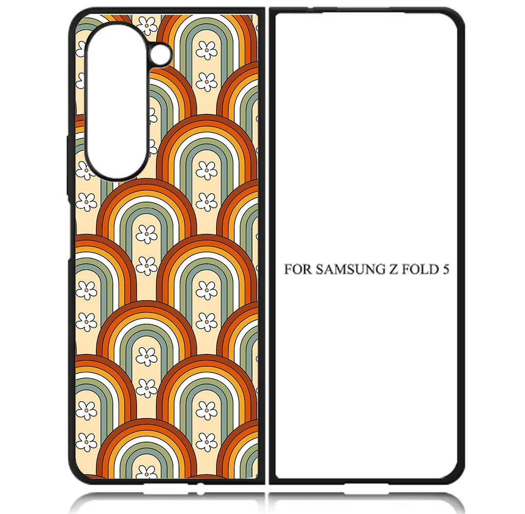 Case For Samsung Galaxy Z Fold 5 Custom Print - Retro 01