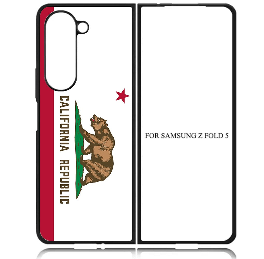 Case For Galaxy Z Fold5 5G High Resolution Custom Design Print - California State Flag 01