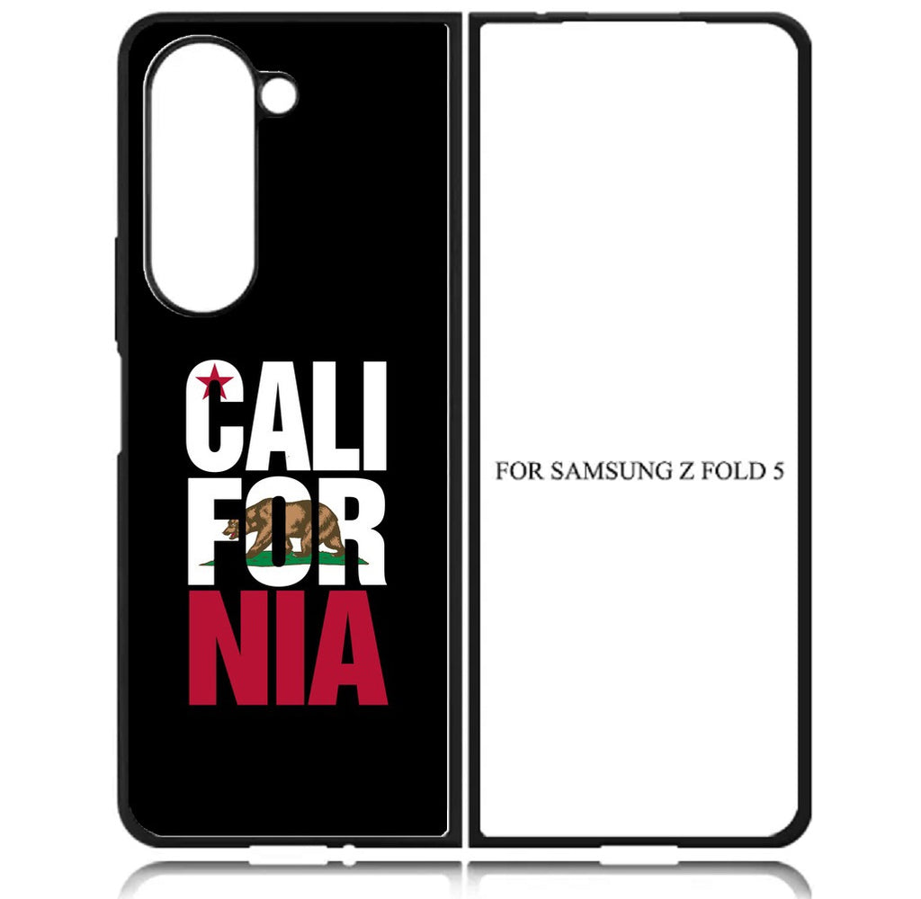 Case For Galaxy Z Fold5 5G High Resolution Custom Design Print - California State Flag 02