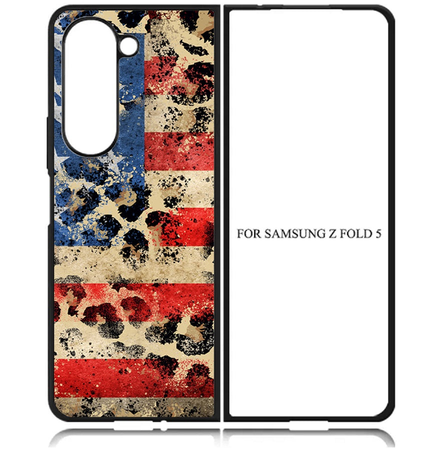 Case For Galaxy Z Fold5 5G High Resolution Custom Design Print - Leopard Usa