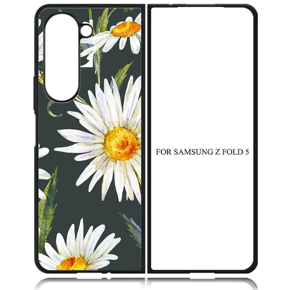 Case For Galaxy Z Fold5 5G High Resolution Custom Design Print - Daisies