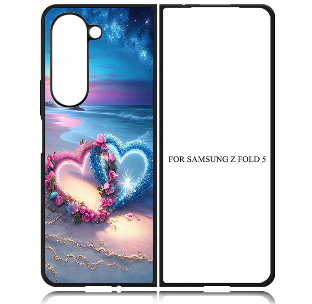 Case For Galaxy Z Fold5 5G High Resolution Custom Design Print - Heart To Heart