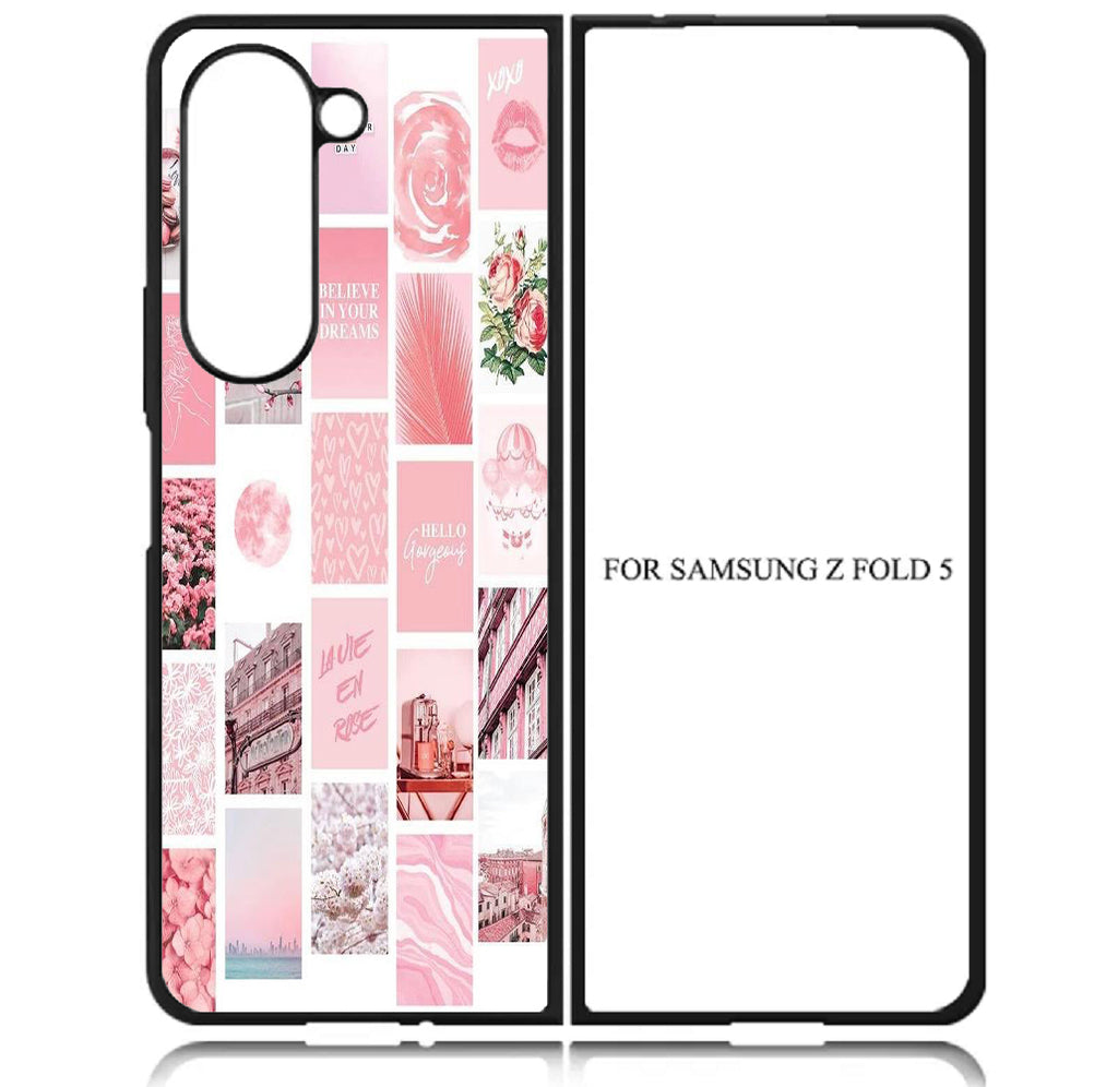 Case For Galaxy Z Fold5 5G High Resolution Custom Design Print - Pink Vibes