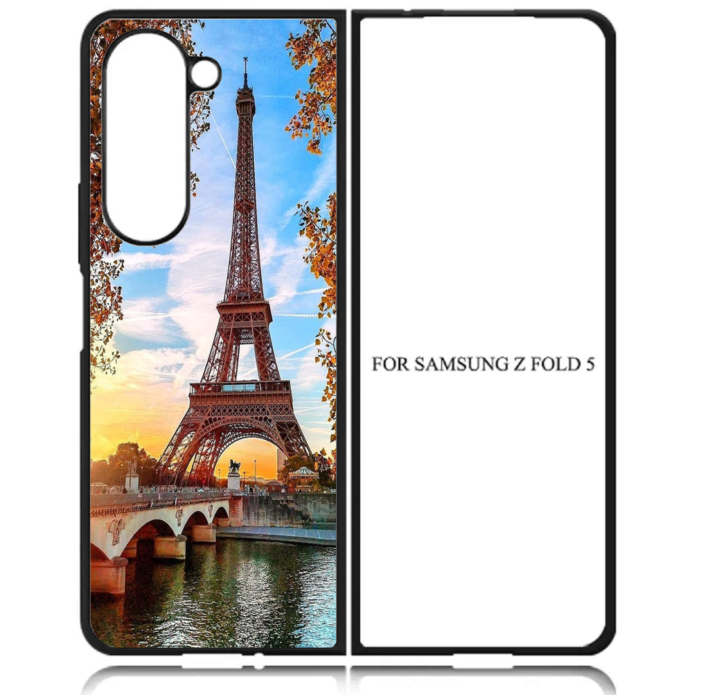Case For Galaxy Z Fold5 5G High Resolution Custom Design Print - Paris Autumn