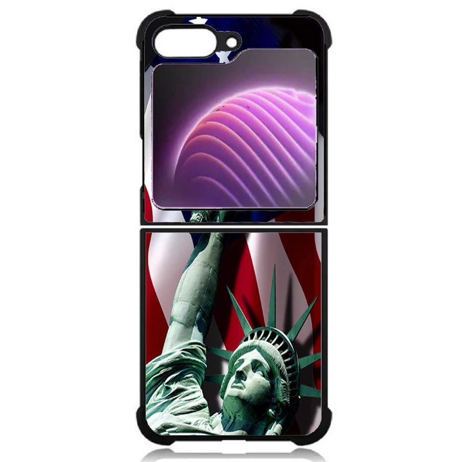Case For Galaxy Z Flip5 5G High Resolution Custom Design Print - Liberty Flag