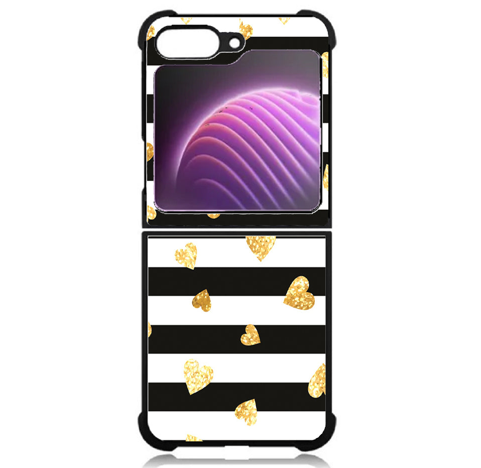 Case For Galaxy Z Flip5 5G High Resolution Custom Design Print - Chic Hearts