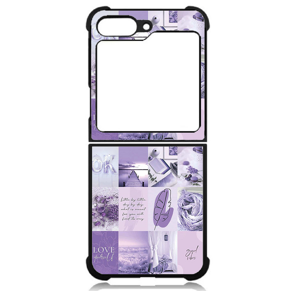 Case For Galaxy Z Flip5 5G High Resolution Custom Design Print - Purple Love Yourself