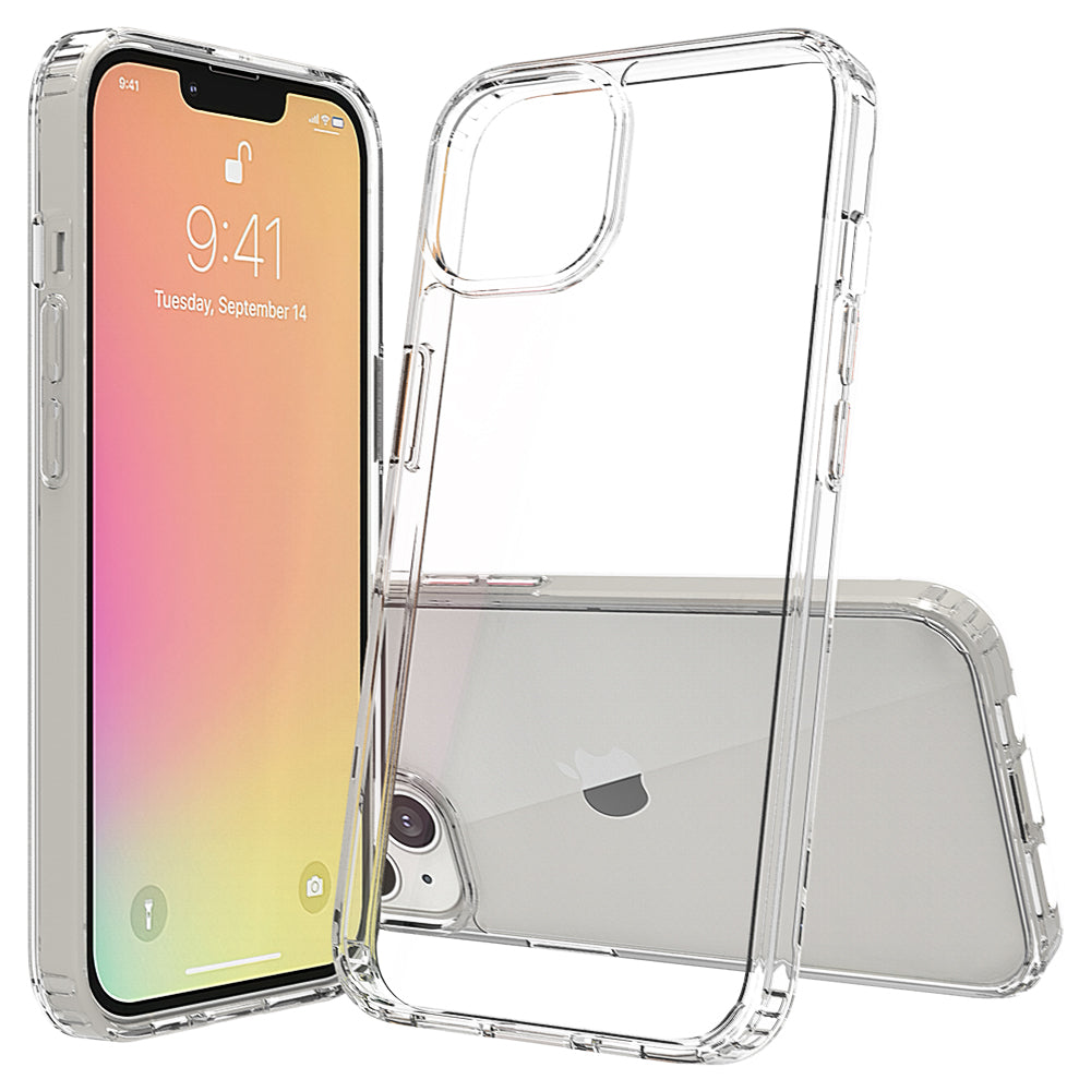 Case for Apple iPhone 15 Plus (6.7") Fusion Candy TPU with Clear Acrylic Back - Clear