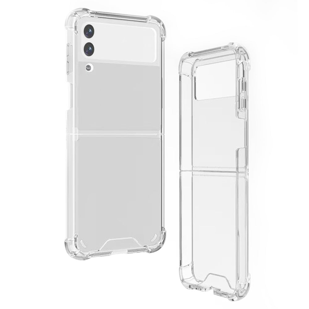 Case for Samsung Galaxy Z Flip 4 Foldable Fusion Candy PC + TPU with Clear Acrylic Back and Shockproof Corners - Clear