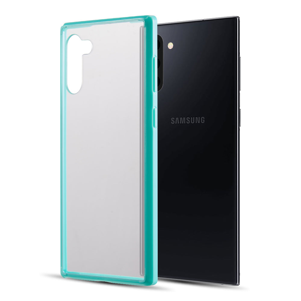 Samsung Galaxy Note 10 Case Slim TPU with Clear Acrylic Back - Teal