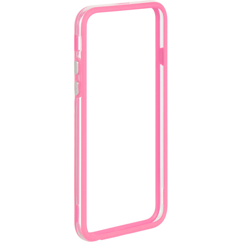 Apple iPhone 6, iPhone 6S Case Slim Hard Bumper Candy Hot Pink Trim - Clear