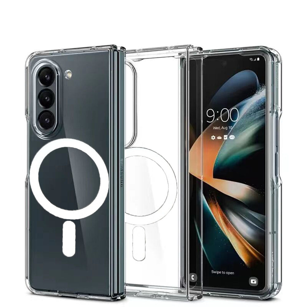 Case for Samsung Galaxy Z Fold5 5G Magclear Crystal Series Ultra Clear Impact Protection with MagSafe Compatibility - Clear