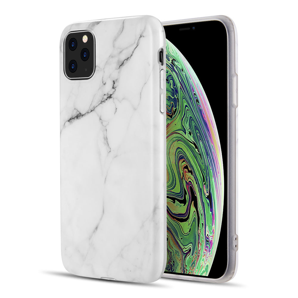 Apple iPhone 13 Pro Max Case Slim Marble Protective TPU - White