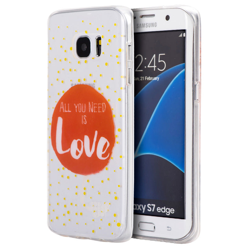 Samsung Galaxy S7 Edge Case Slim TPU Watercolor Just Need Love