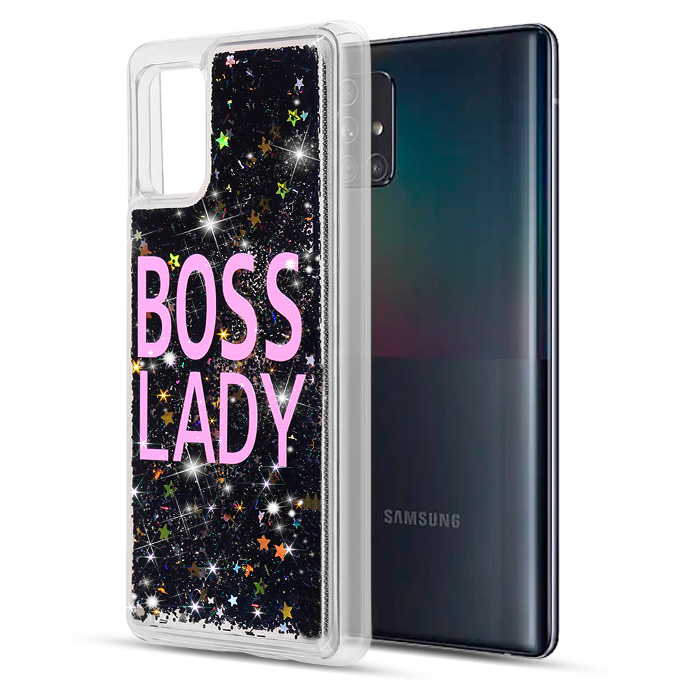 Samsung Galaxy A51 5G Case Slim Liquid Sparkle Flowing Glitter TPU - Boss Lady