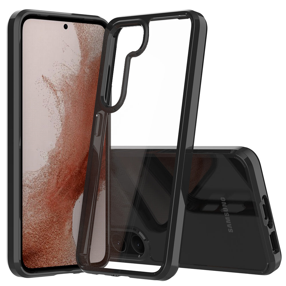 Samsung Galaxy S23 Plus Case Slim TPU with Clear Acrylic Back - Black
