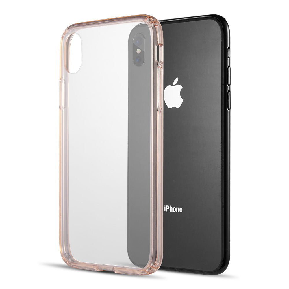 Apple iPhone XS Max Case Slim TPU with Clear Acrylic Back Plate - Pink