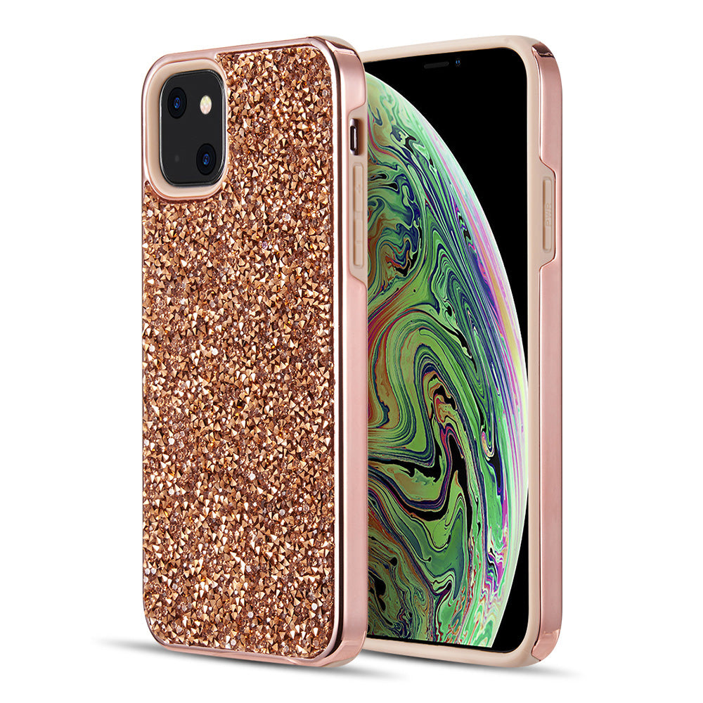 Apple iPhone 13 Case Slim Diamond Bumper with Electroplated Frame - Rose Gold