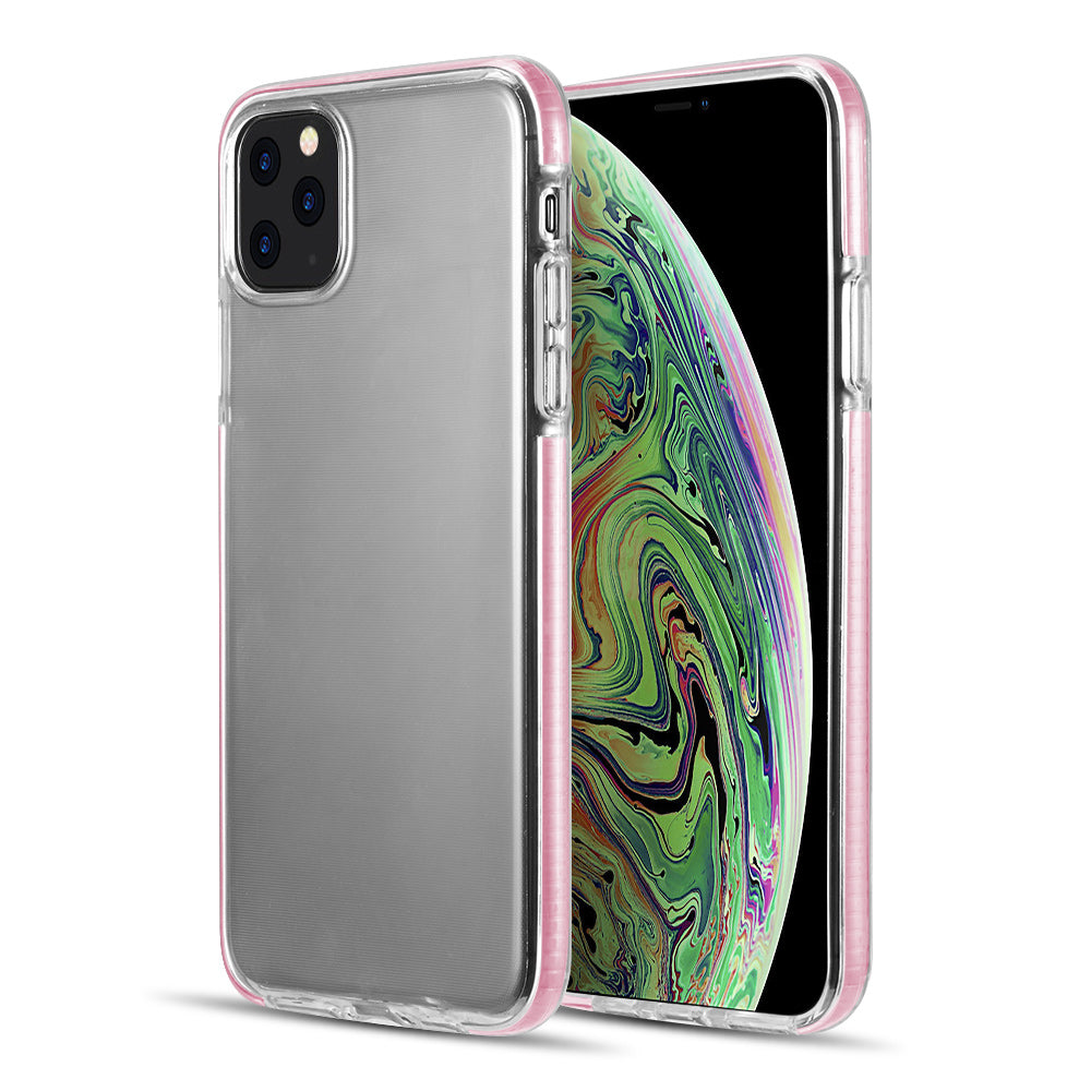 Apple iPhone 11 Pro Max Case Slim The Invisible Bumper Ultra Thin with White Inner Flex Protective Frame - Blush Pink
