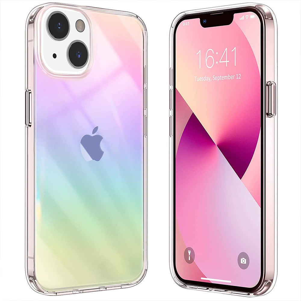 Apple iPhone 14 Plus Case Slim Holographic Transparent Clear Iridescent Acrylic - Raindow