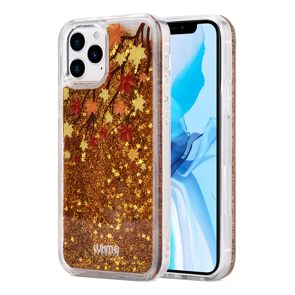 Case for Apple iPhone 12 Mini (5.4) Luxmo Waterfall Fusion Liquid Sparkling Flowing Sand - Falling Autumn