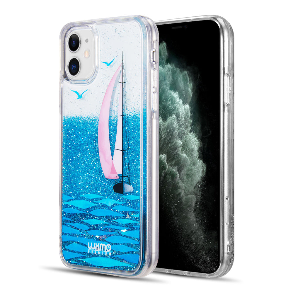 Case for Apple iPhone 12 Mini (5.4) Luxmo Waterfall Fusion Liquid Sparkling Flowing Sand - Sailing In Paradise