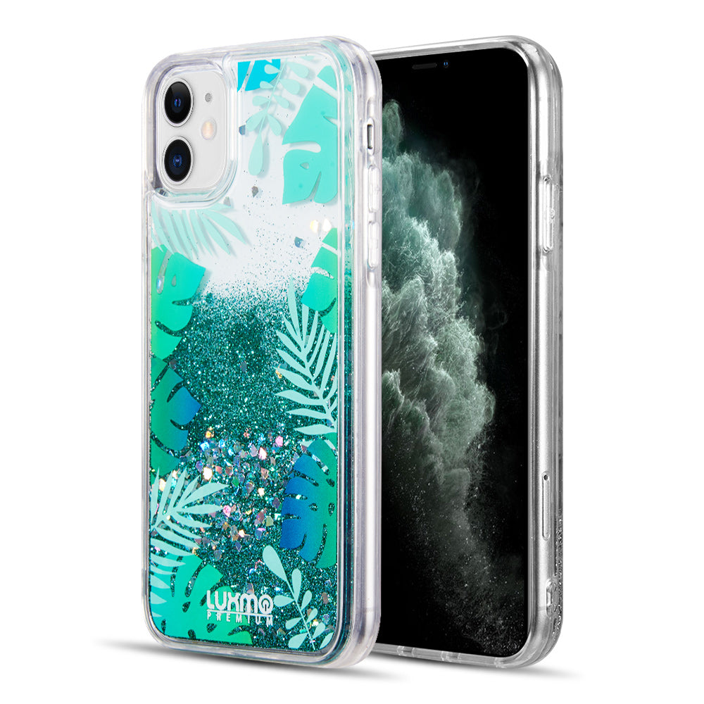 Case for Apple iPhone 12 Mini (5.4) Luxmo Waterfall Fusion Liquid Sparkling Flowing Sand - Tropical Summer
