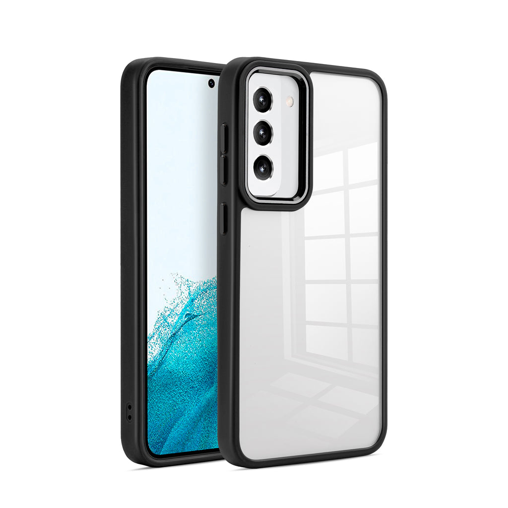 Case for Samsung Galaxy S23 Lucid Air Collection Acrylic Fusion Clear Protective - Black