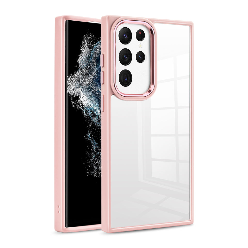 Case for Samsung Galaxy S23 Ultra Lucid Air Collection Acrylic Fusion Clear Protective - Pink