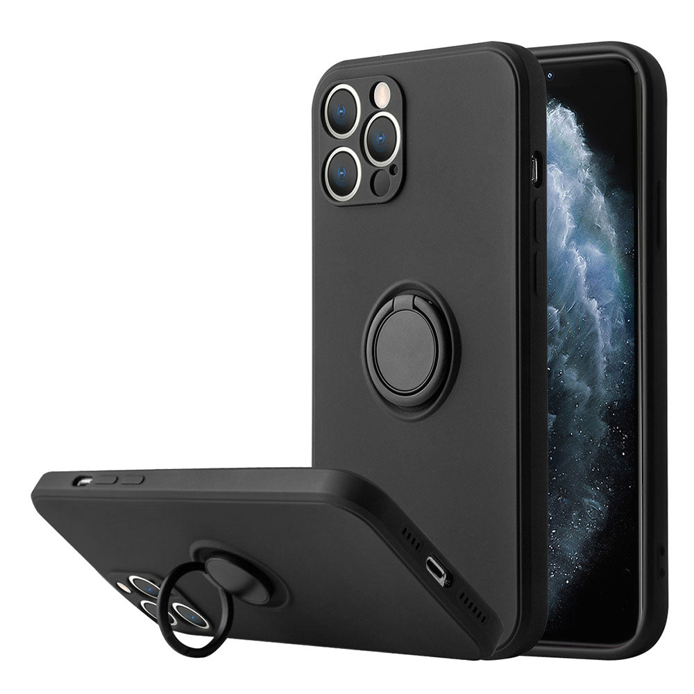 Apple iPhone 12 Pro Max Slim Ring Kickstand Case - Black